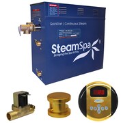 STEAMSPA Oasis 4.5 KW Bath Generator with Auto Drain in Polished Gold OA450GD-A